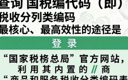 国税编码怎么查？国税分类编码查询方法有哪些