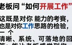 老板问如何开展工作，具体该从哪5步落地执行？