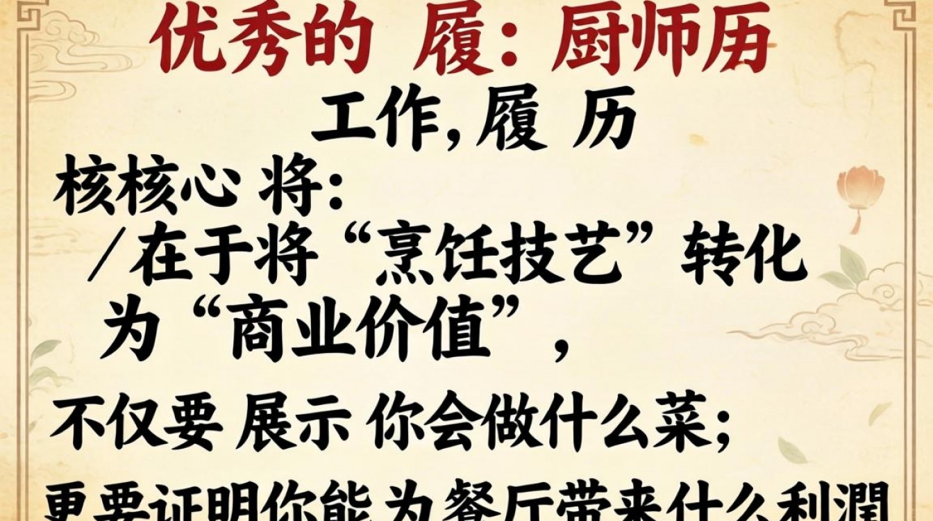 厨师工作履历怎么写？厨师简历工作经历范文模板-图1