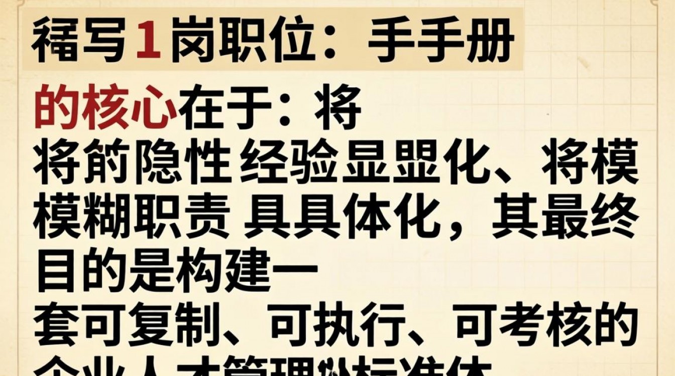 如何编写岗位手册?岗位手册编写步骤详解-图1 如何编写岗位手册?岗位手册编写步骤详解-图1