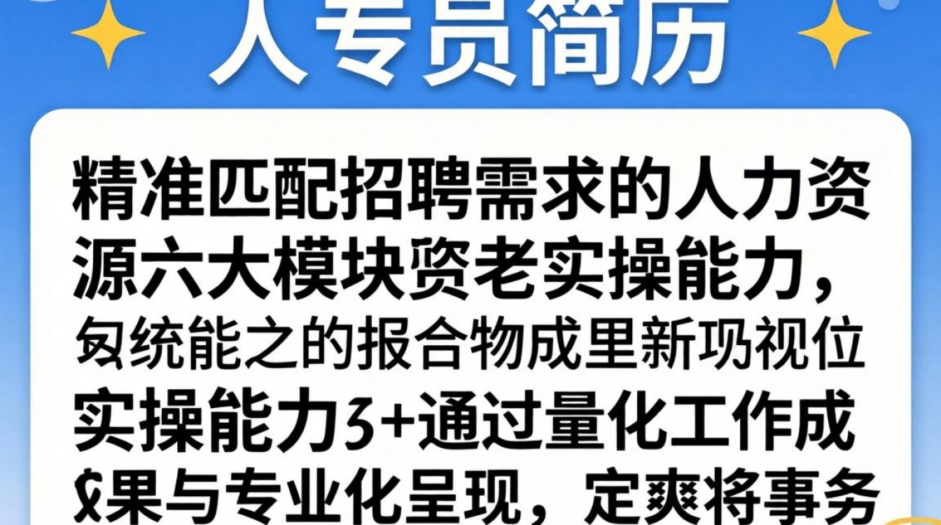 人事专员怎么写简历?简历制作技巧与模板分享-图1 人事专员怎么写简历?简历制作技巧与模板分享-图1