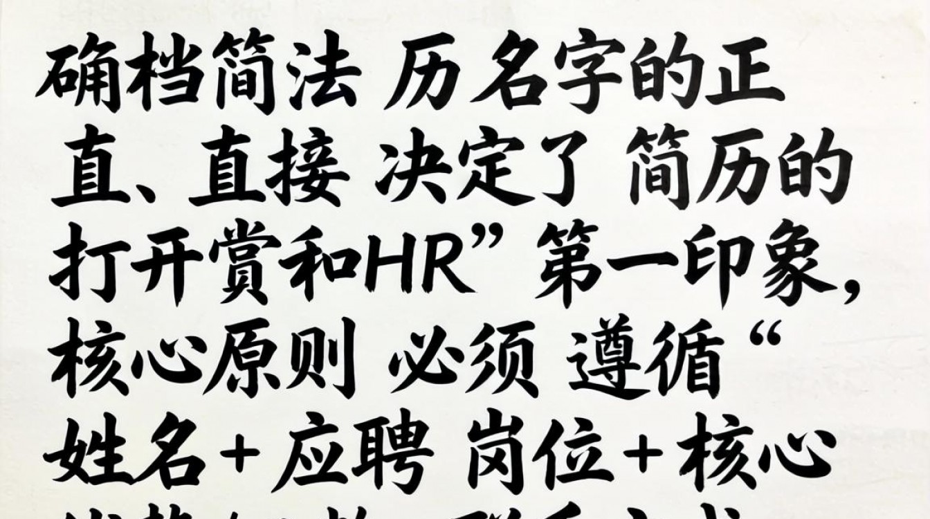 文档简历名字怎么写？简历文件命名规范与技巧-图1